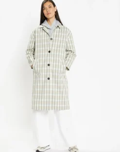 Imperméable en Coton Louis à carreaux beige