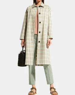 Imperméable en Coton Louis à carreaux beige