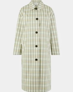 Imperméable en Coton Louis à carreaux beige