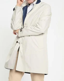 Imperméable réversible beige/ bleu