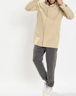 Imperméable Technique à Capuche Non Doublé beige