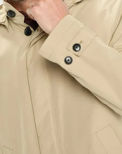 Imperméable Technique à Capuche Non Doublé beige