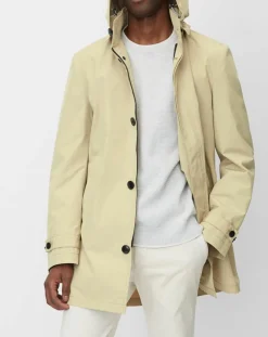 Imperméable Technique à Capuche Non Doublé beige