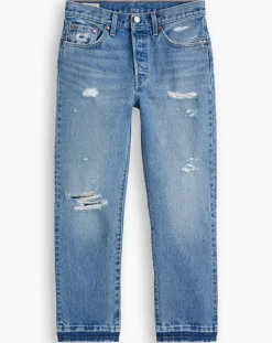 Jean 501 Crop coupe droite bleu