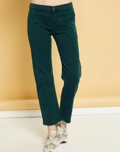 Jean Denim Georgia vert bouteille