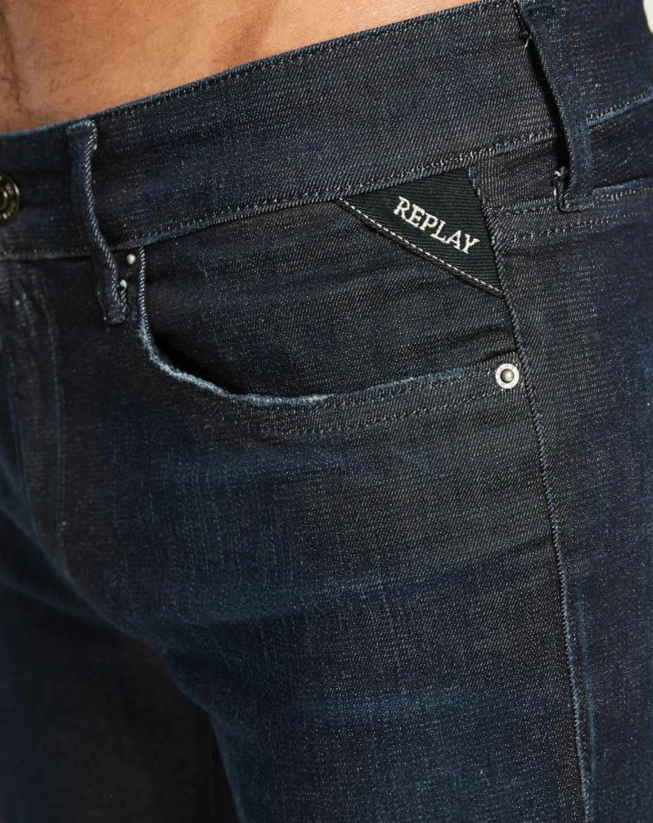 Jean ajusté Brut bleu foncé