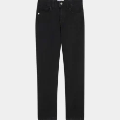 Jean ajusté en Coton bio Karl stretch noir
