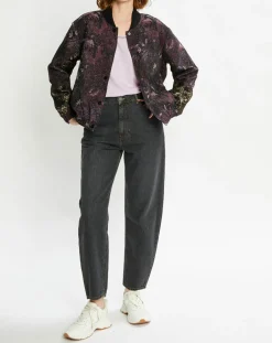 Jean Balloon Ample gris foncé