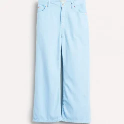 Jean bootcut 100% Coton bio Popies bleu turquoise