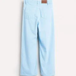 Jean bootcut 100% Coton bio Popies bleu turquoise