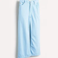 Jean bootcut 100% Coton bio Popies bleu turquoise