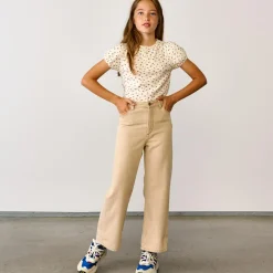 Jean bootcut 100% Coton bio Popies beige