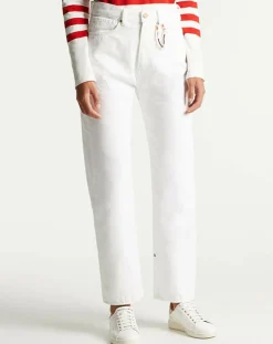 Jean boyfriend blanc