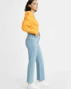 Jean crop boot Ribcage bleu