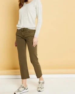 Jean cropped Natural Nils army