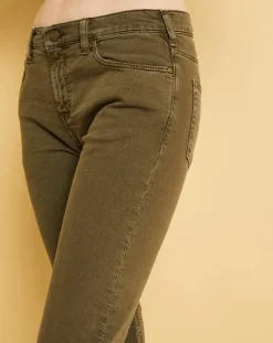 Jean cropped Natural Nils army