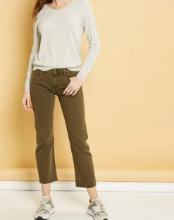 Jean cropped Natural Nils army