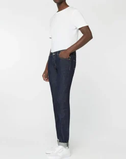 Jean droit Aged Eco Grover bleu brut