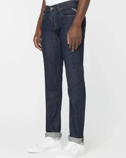 Jean droit Aged Eco Grover bleu brut