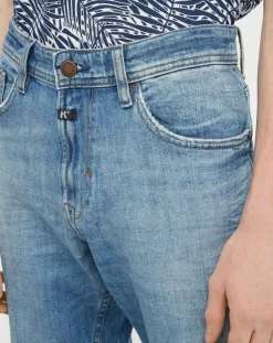 Jean Droit Datte délavé bleu