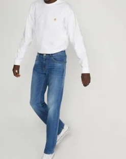 Jean Droit Datte délavé bleu