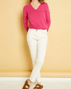 Jean droit Gisele sable blanc