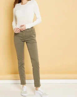 Jean droit Natural Mels vert algue