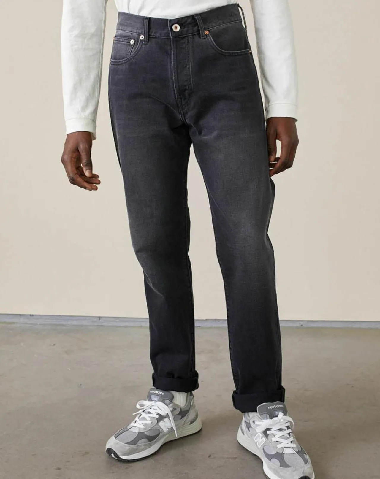 Jean droit Pierce vintage gris