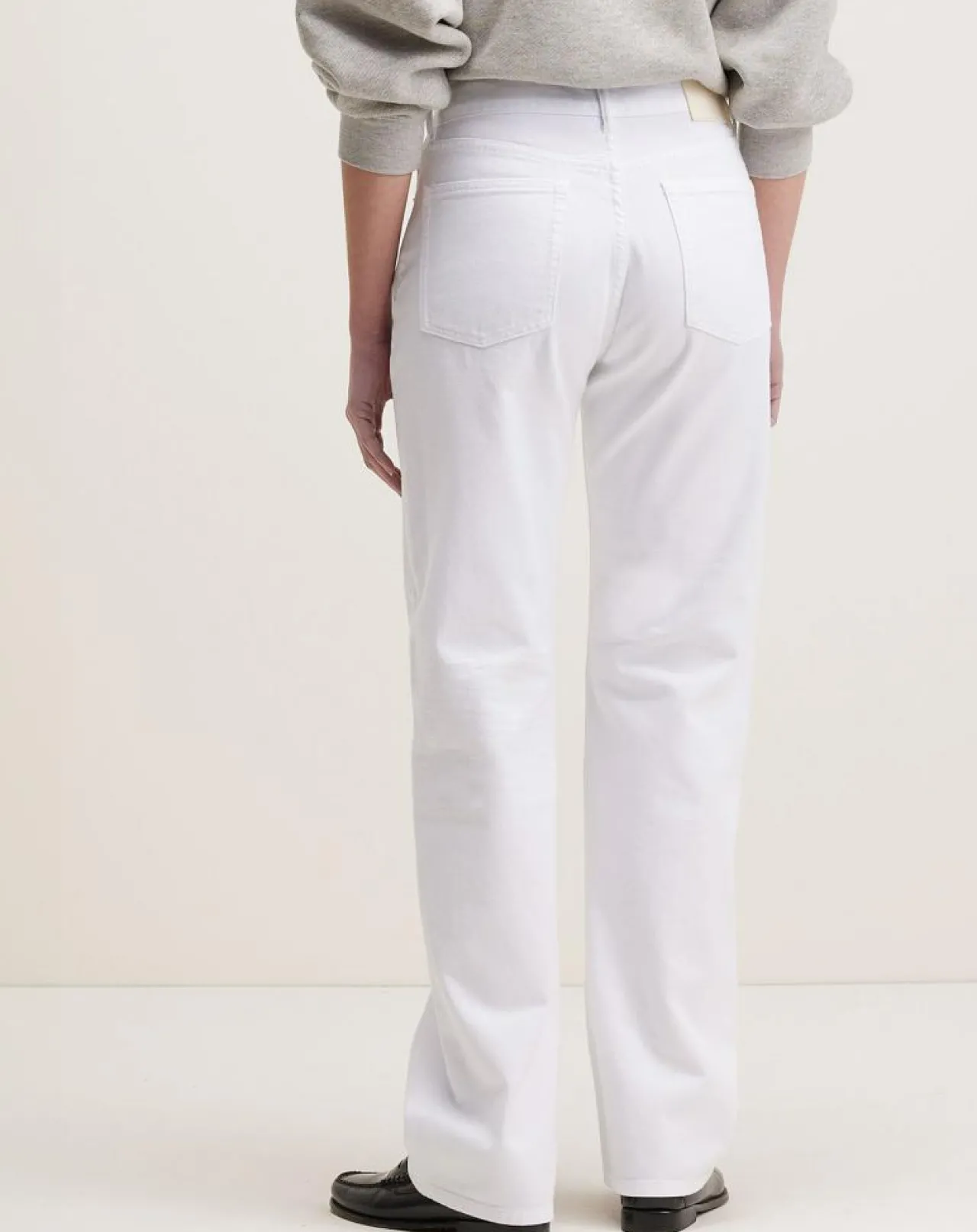 Jean droit Pony blanc