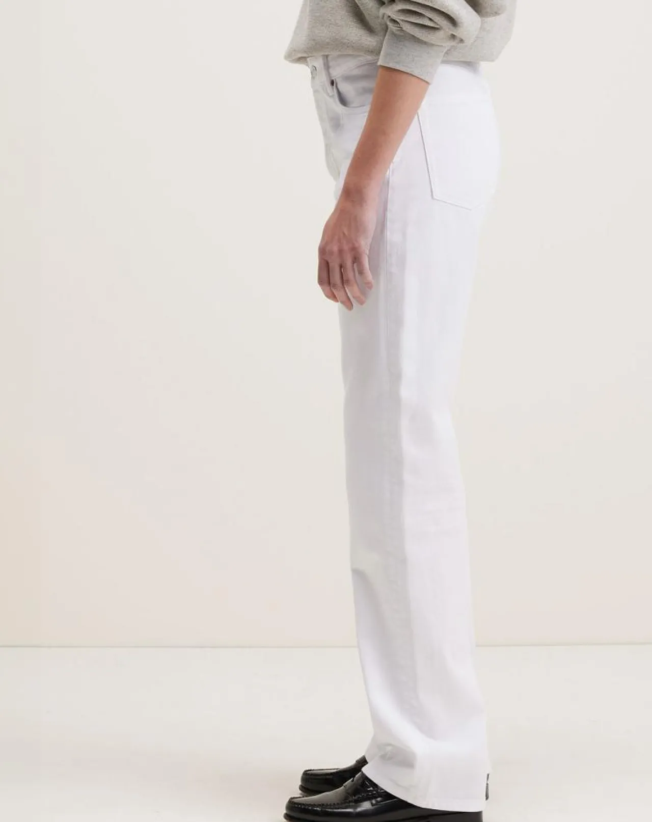 Jean droit Pony blanc