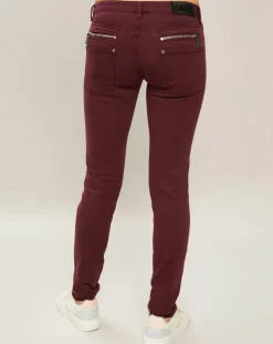 Jean Droit zip violet