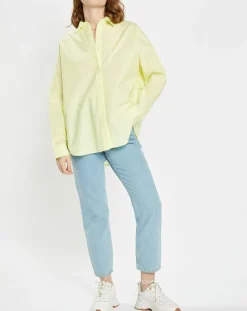 Jean en Coton Bio Capri boutons bleu clair