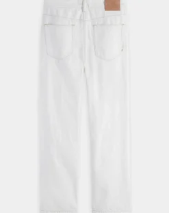 Jean en Coton Bio mélangé Regular Fit blanc