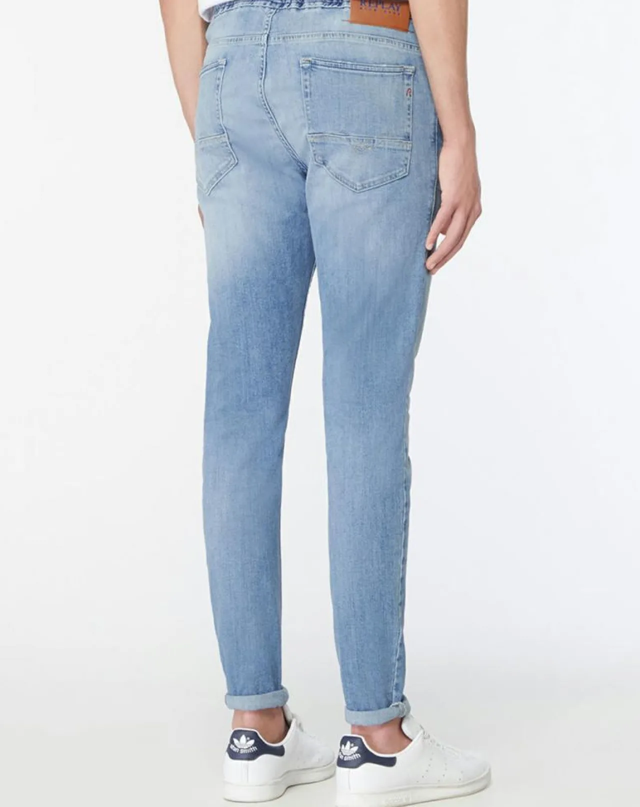 Jean en Coton Bio Replay 573 Bio Milano bleu clair