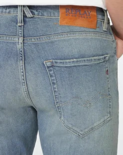 Jean en Coton Bio Replay 573 bleu moyen