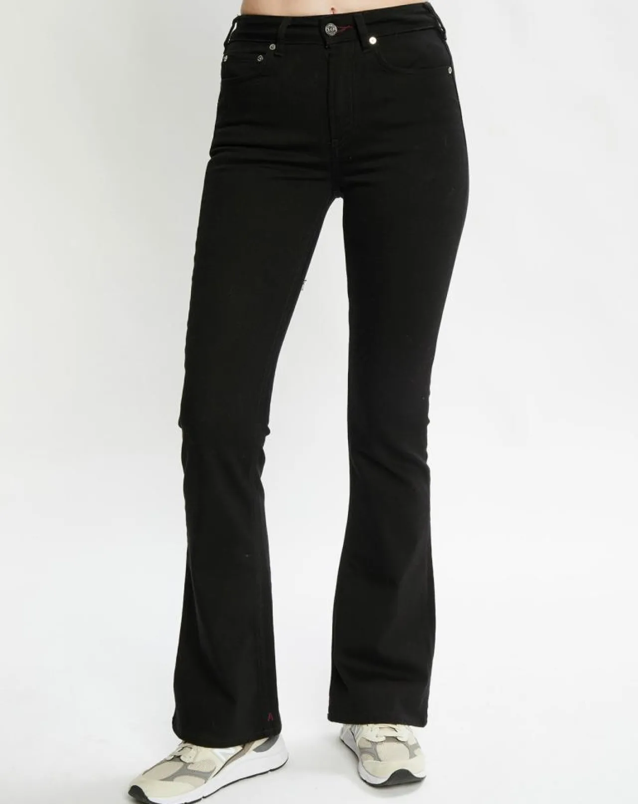 Jean Flare en Coton Bio mélangé noir