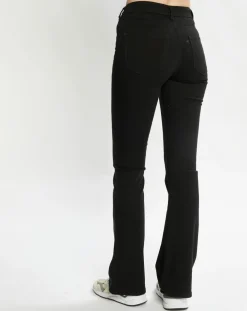 Jean Flare en Coton Bio mélangé noir