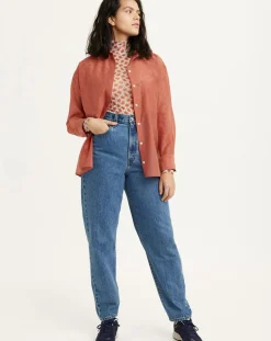 Jean high loose Taper Hold My Purse bleu