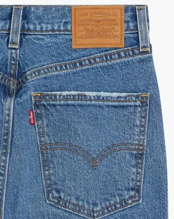 Jean high slim straight 70's bleu