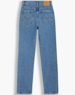 Jean high slim straight 70's bleu