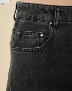 Jean large en Toile de coton Ronda noir