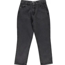 Jean mom Anna en Toile de coton bio gris foncé