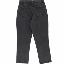 Jean mom Anna en Toile de coton bio gris foncé