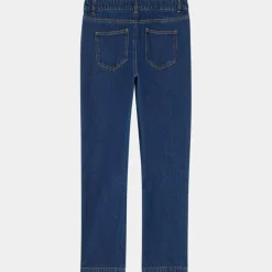 Jean mom Anna en Toile de coton bio bleu brut