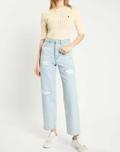 Jean Regular Fit Abrasion bleu clair