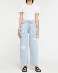 Jean Regular Fit Abrasion bleu clair