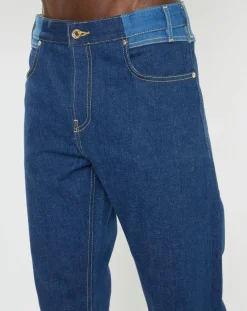 Jean Regular Fit taille haute bleu