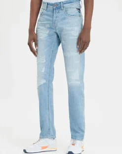 Jean Regular grover aged 20y destroyed bleu clair