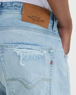 Jean Regular grover aged 20y destroyed bleu clair