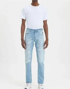 Jean Regular grover aged 20y destroyed bleu clair